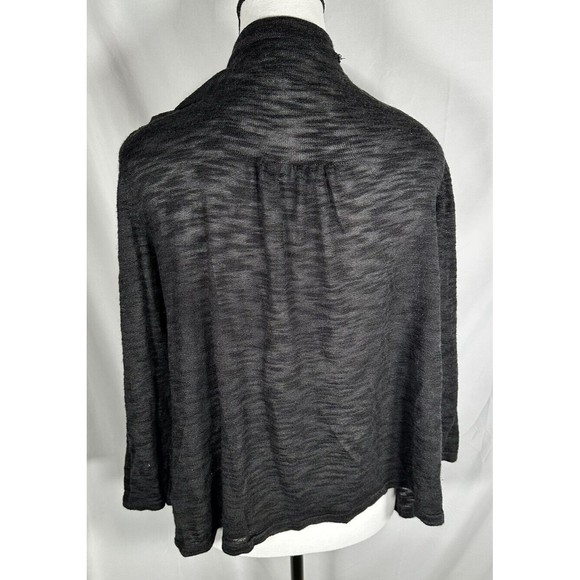 Charter Club Black Semi Sheer Women's Black Cardigan Size 2X - Picture 2 of 3